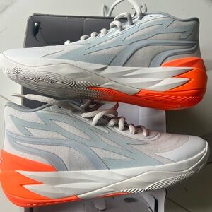 Puma Melo Ball GOrange 02 Men's Size 9 Sneakers Basketball Shoe Trainer #8802